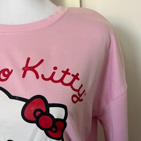 Hello Kitty By Sanrio Pink Pullover Long Sleeve Crew Neck Sweatshirt  Size XS - Picture 5 of 9